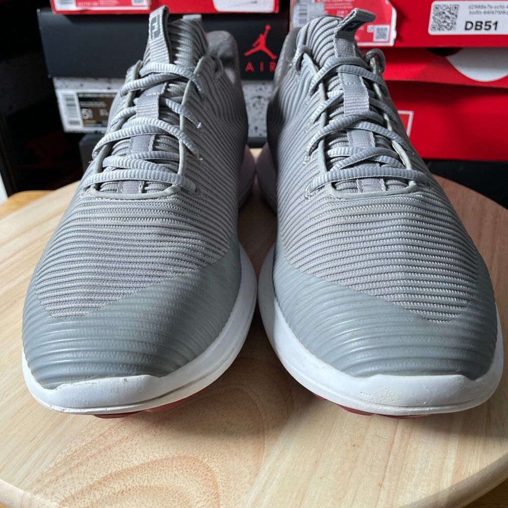 FOOTJOY FLEX XP MENS 11 SHOES Gray White DS GOLF Spikeless Golfer Mesh‎ Sneakers - Picture 2 of 11